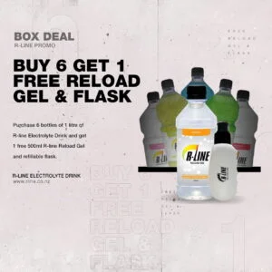 Buy 6 Electrolyte drink get 1 free reload gel & flask
